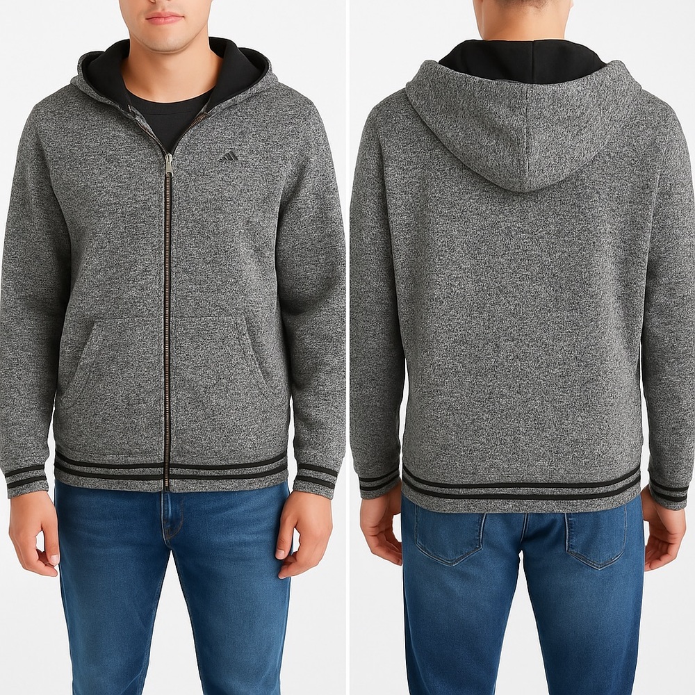 Akademiks Men's Zip Up Gray Sweater